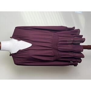 Torrid Burgundy Ruffle Peplum Blouse – Size 2X – NWOT